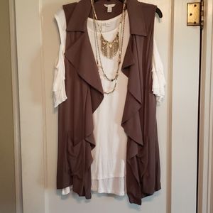 Catofashions  vest XL and top Lg (NWOT)